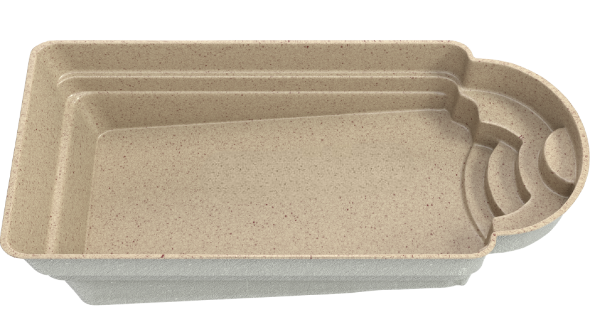 Композитный бассейн "Vivo" 800 х 340  см  глубиной 130 х 180 см, прямоугольник морозоустойчивый